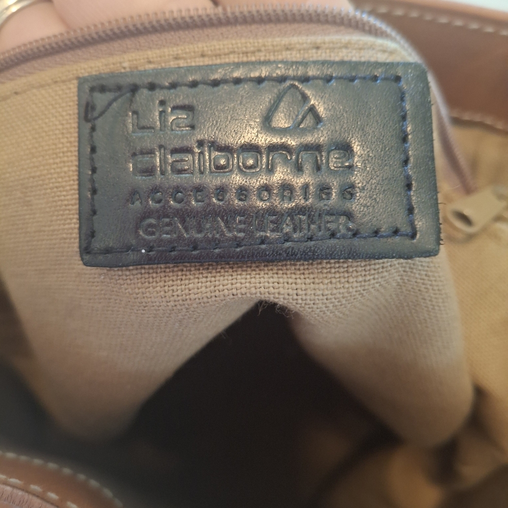 Liz Claiborne Brown Leather Shoulder Bag - Picture 5 of 6